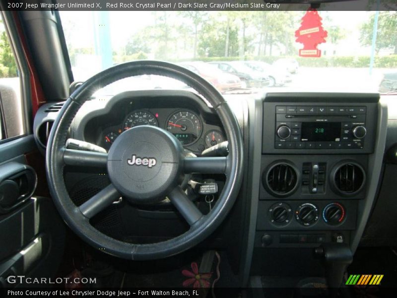 Red Rock Crystal Pearl / Dark Slate Gray/Medium Slate Gray 2007 Jeep Wrangler Unlimited X
