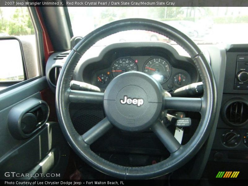 Red Rock Crystal Pearl / Dark Slate Gray/Medium Slate Gray 2007 Jeep Wrangler Unlimited X