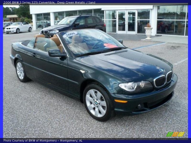 Deep Green Metallic / Sand 2006 BMW 3 Series 325i Convertible