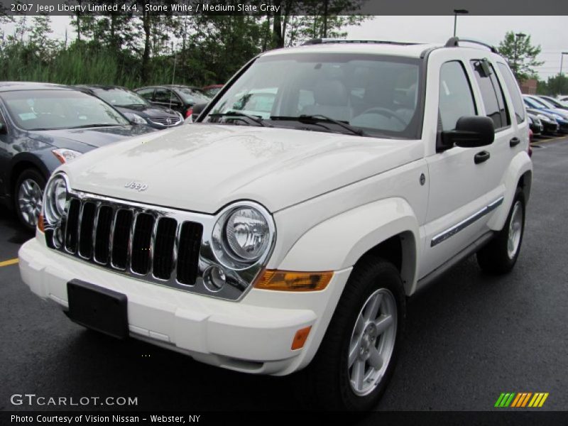 Stone White / Medium Slate Gray 2007 Jeep Liberty Limited 4x4