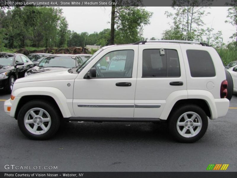 Stone White / Medium Slate Gray 2007 Jeep Liberty Limited 4x4