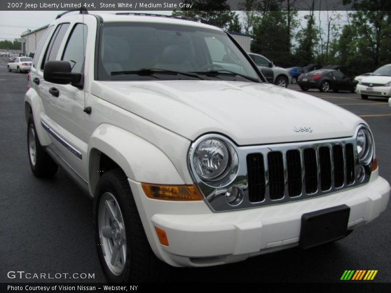 Stone White / Medium Slate Gray 2007 Jeep Liberty Limited 4x4