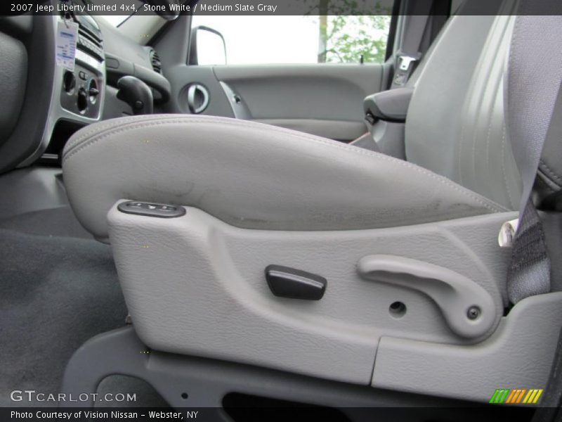 Stone White / Medium Slate Gray 2007 Jeep Liberty Limited 4x4
