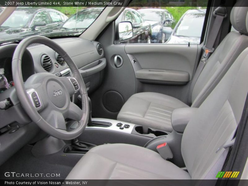 Stone White / Medium Slate Gray 2007 Jeep Liberty Limited 4x4