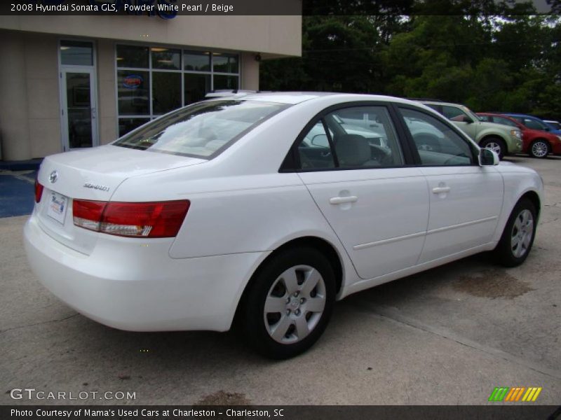 Powder White Pearl / Beige 2008 Hyundai Sonata GLS