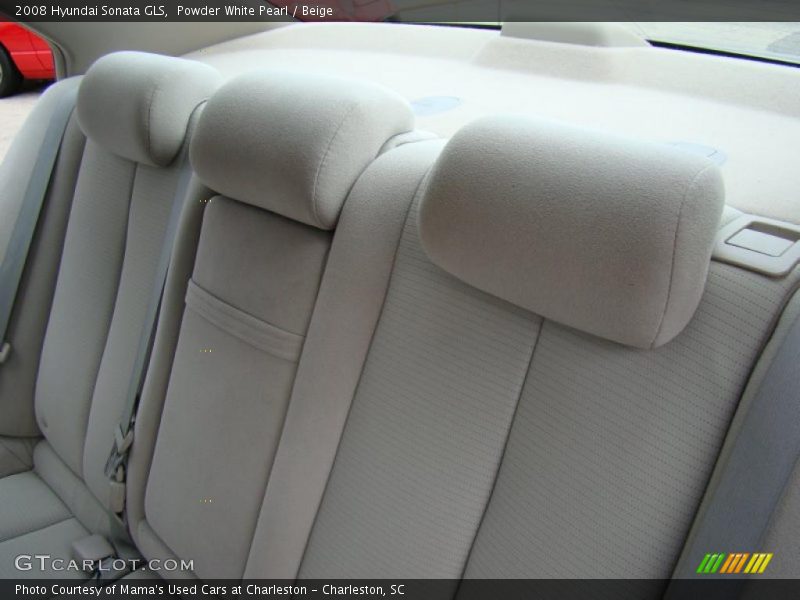 Powder White Pearl / Beige 2008 Hyundai Sonata GLS