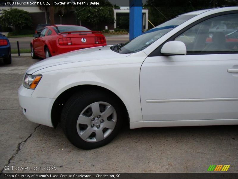 Powder White Pearl / Beige 2008 Hyundai Sonata GLS
