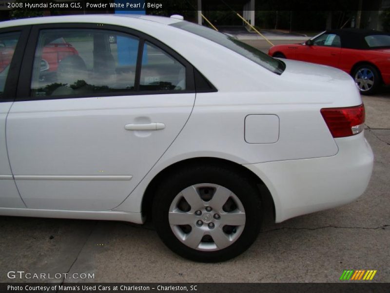 Powder White Pearl / Beige 2008 Hyundai Sonata GLS