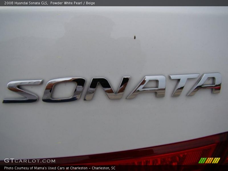 Powder White Pearl / Beige 2008 Hyundai Sonata GLS