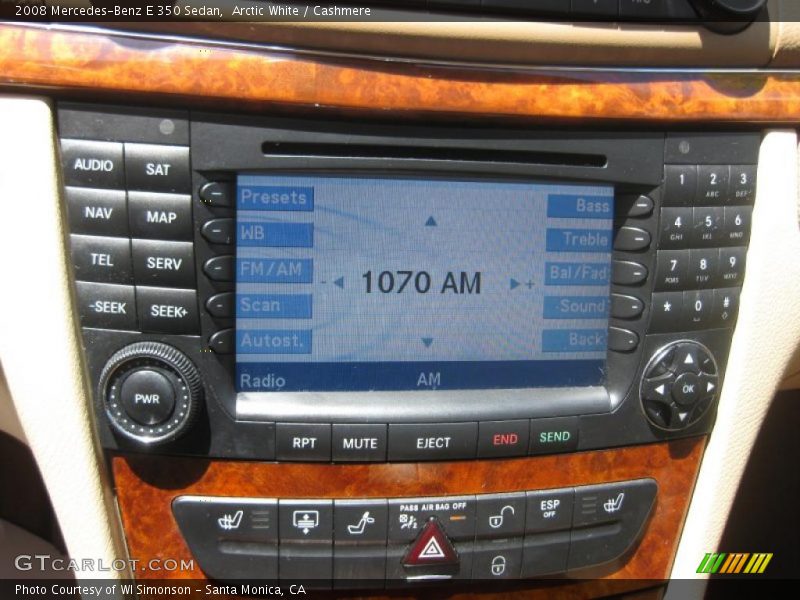 Arctic White / Cashmere 2008 Mercedes-Benz E 350 Sedan