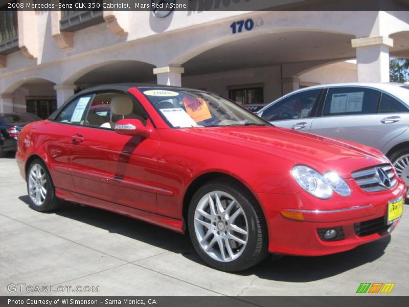 Mars Red / Stone 2008 Mercedes-Benz CLK 350 Cabriolet