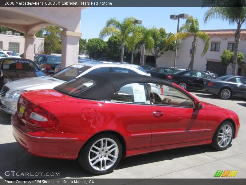 Mars Red / Stone 2008 Mercedes-Benz CLK 350 Cabriolet