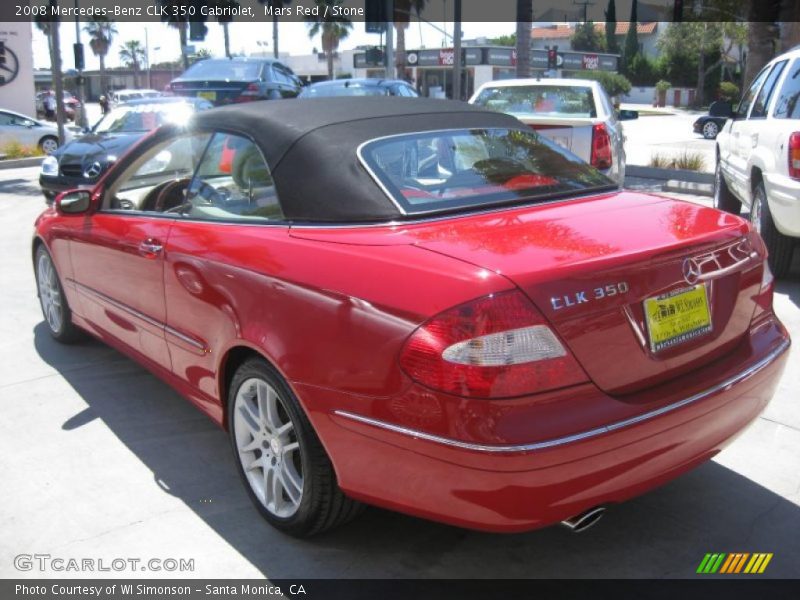 Mars Red / Stone 2008 Mercedes-Benz CLK 350 Cabriolet