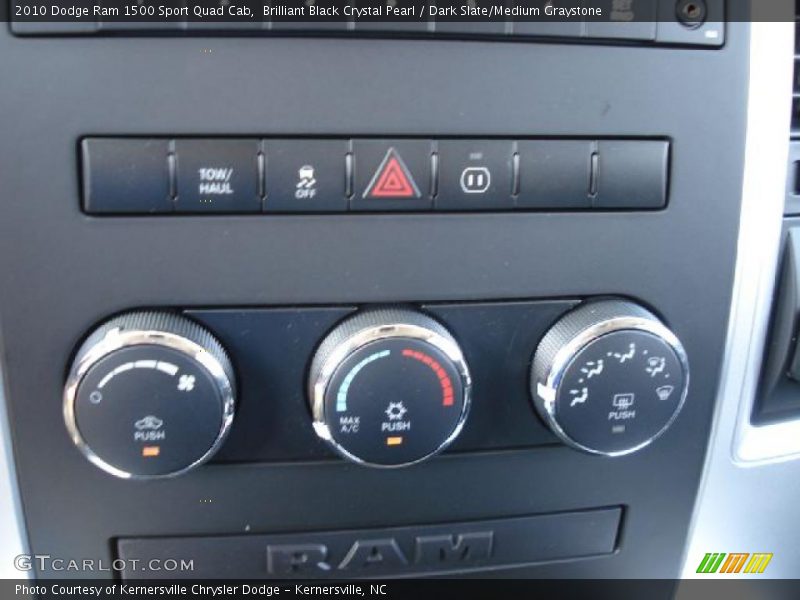 Brilliant Black Crystal Pearl / Dark Slate/Medium Graystone 2010 Dodge Ram 1500 Sport Quad Cab