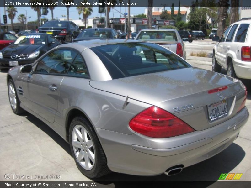 Pewter Silver Metallic / Charcoal 2003 Mercedes-Benz SL 500 Roadster