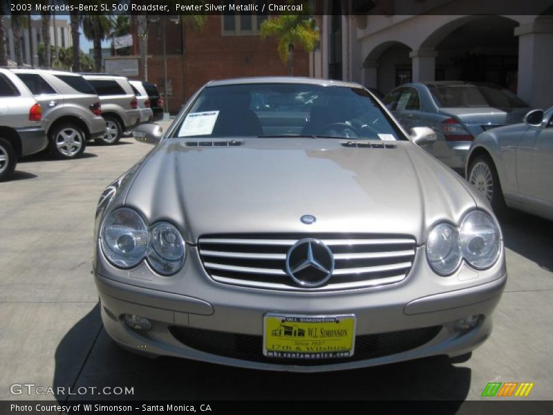 Pewter Silver Metallic / Charcoal 2003 Mercedes-Benz SL 500 Roadster