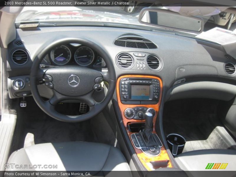 Pewter Silver Metallic / Charcoal 2003 Mercedes-Benz SL 500 Roadster
