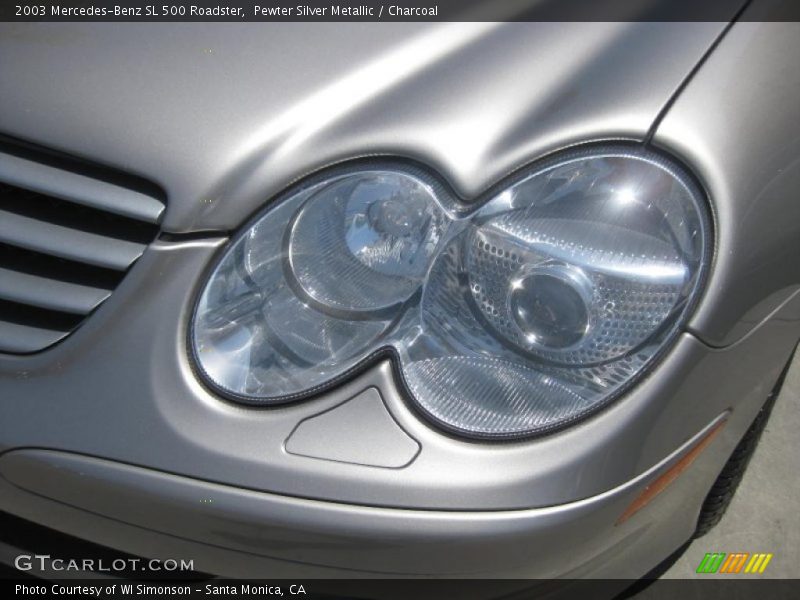 Pewter Silver Metallic / Charcoal 2003 Mercedes-Benz SL 500 Roadster