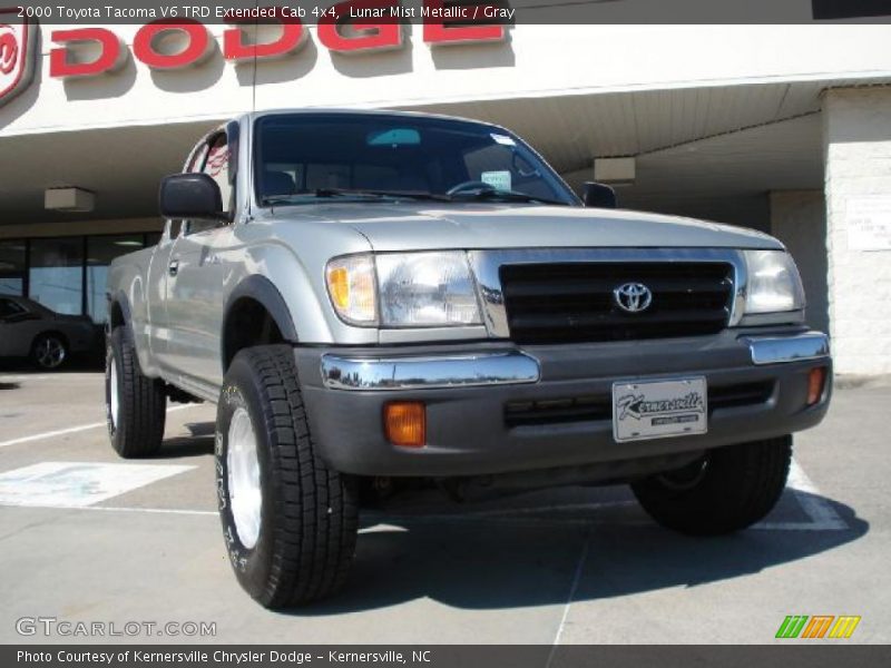 Lunar Mist Metallic / Gray 2000 Toyota Tacoma V6 TRD Extended Cab 4x4