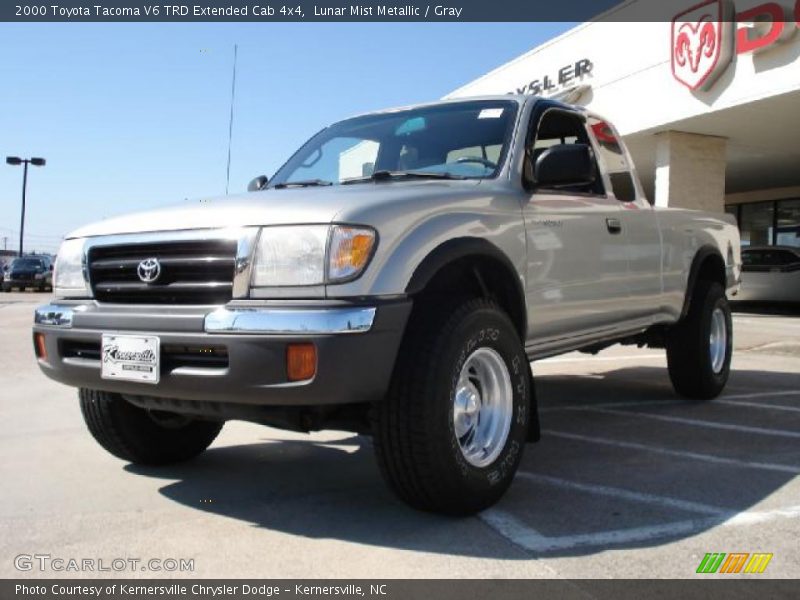 Lunar Mist Metallic / Gray 2000 Toyota Tacoma V6 TRD Extended Cab 4x4