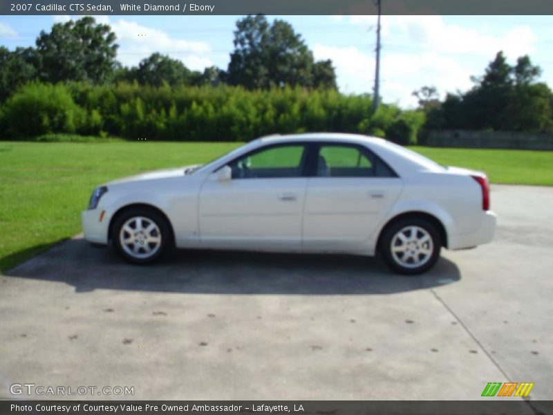 White Diamond / Ebony 2007 Cadillac CTS Sedan