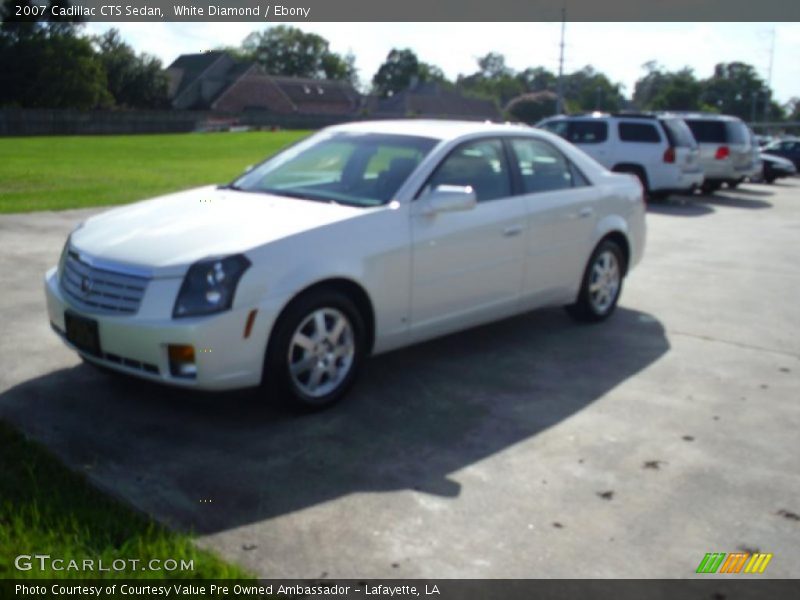 White Diamond / Ebony 2007 Cadillac CTS Sedan
