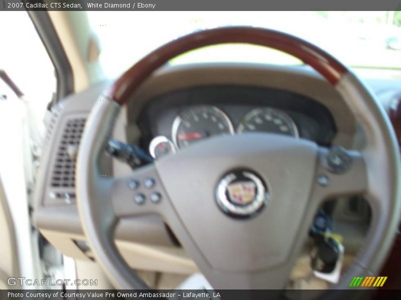 White Diamond / Ebony 2007 Cadillac CTS Sedan