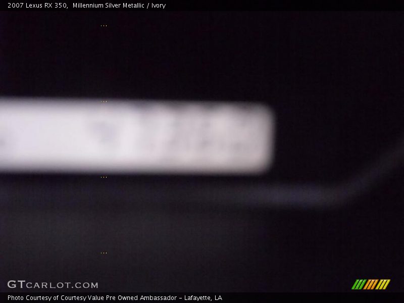 Millennium Silver Metallic / Ivory 2007 Lexus RX 350