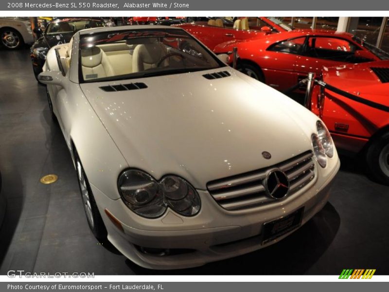 Alabaster White / Stone 2008 Mercedes-Benz SL 550 Roadster