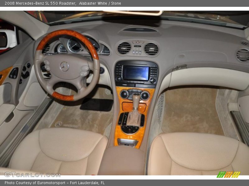 Alabaster White / Stone 2008 Mercedes-Benz SL 550 Roadster