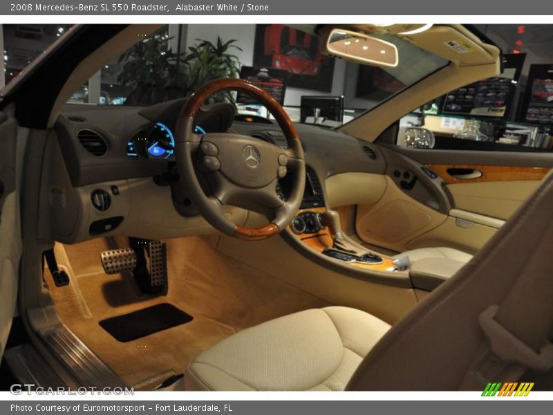 Alabaster White / Stone 2008 Mercedes-Benz SL 550 Roadster