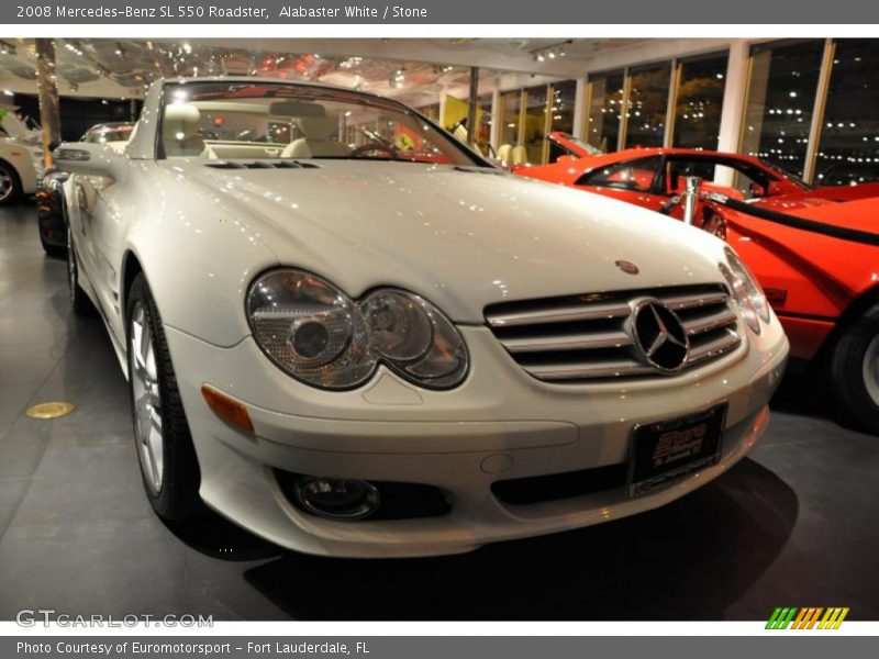 Alabaster White / Stone 2008 Mercedes-Benz SL 550 Roadster