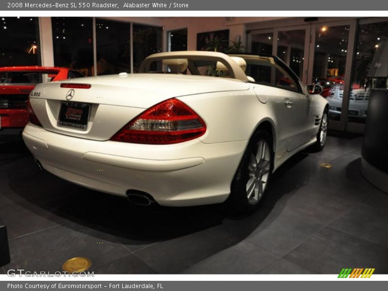 Alabaster White / Stone 2008 Mercedes-Benz SL 550 Roadster