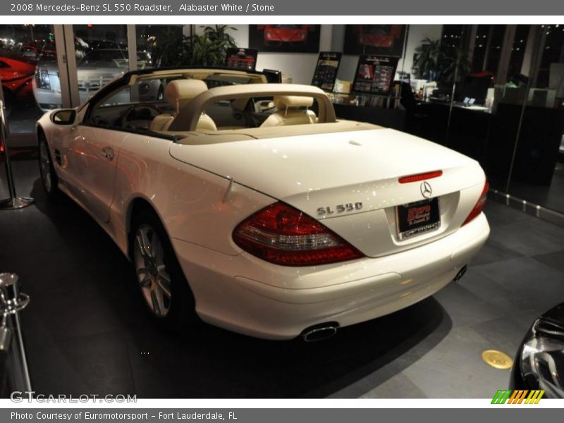 Alabaster White / Stone 2008 Mercedes-Benz SL 550 Roadster