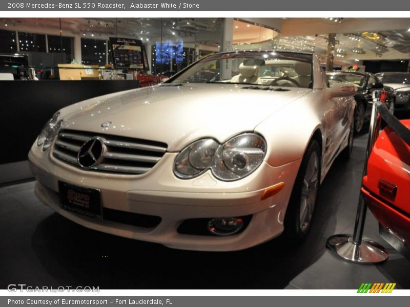Alabaster White / Stone 2008 Mercedes-Benz SL 550 Roadster