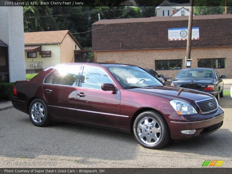 Black Cherry Pearl / Ivory 2001 Lexus LS 430