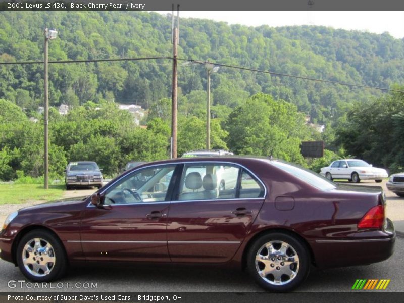 Black Cherry Pearl / Ivory 2001 Lexus LS 430