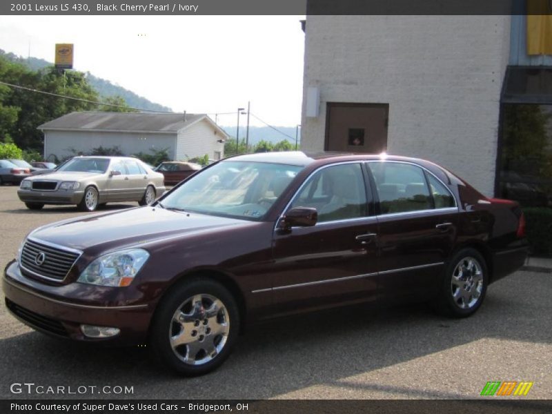 Black Cherry Pearl / Ivory 2001 Lexus LS 430
