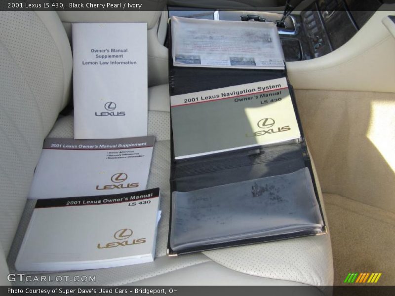 Black Cherry Pearl / Ivory 2001 Lexus LS 430