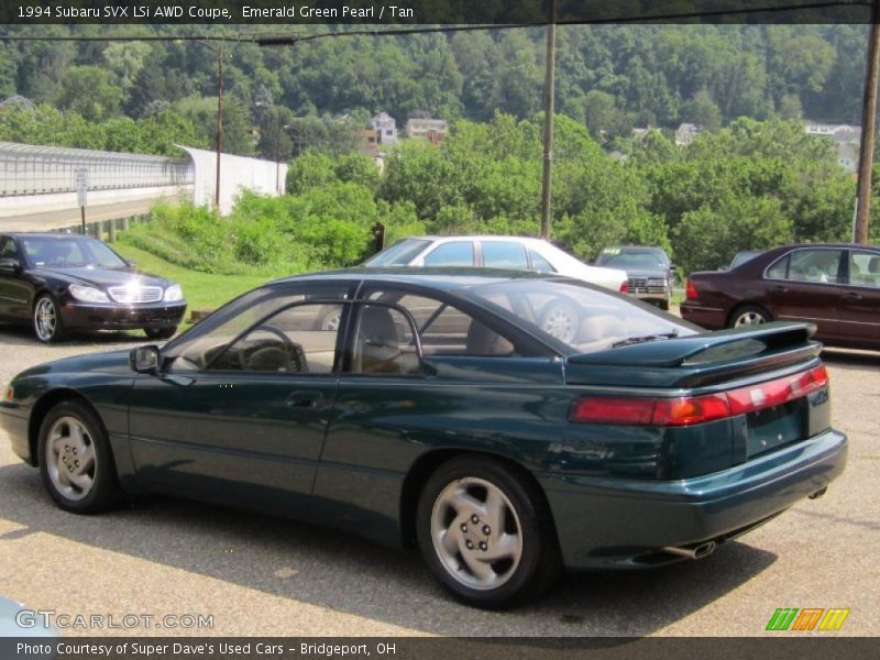 Emerald Green Pearl / Tan 1994 Subaru SVX LSi AWD Coupe