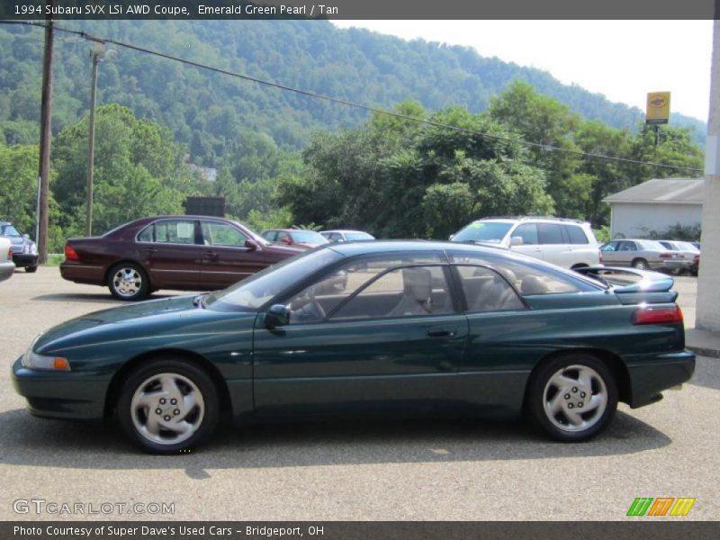 Emerald Green Pearl / Tan 1994 Subaru SVX LSi AWD Coupe