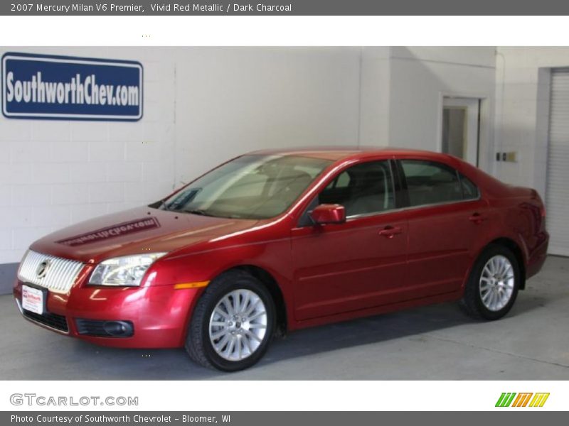 Vivid Red Metallic / Dark Charcoal 2007 Mercury Milan V6 Premier
