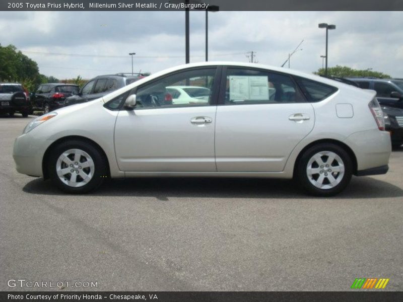 Millenium Silver Metallic / Gray/Burgundy 2005 Toyota Prius Hybrid