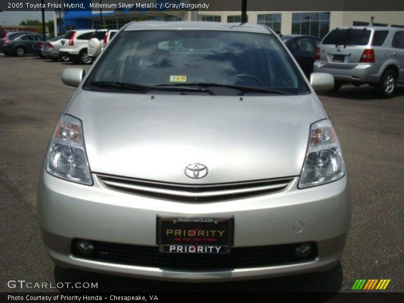 Millenium Silver Metallic / Gray/Burgundy 2005 Toyota Prius Hybrid