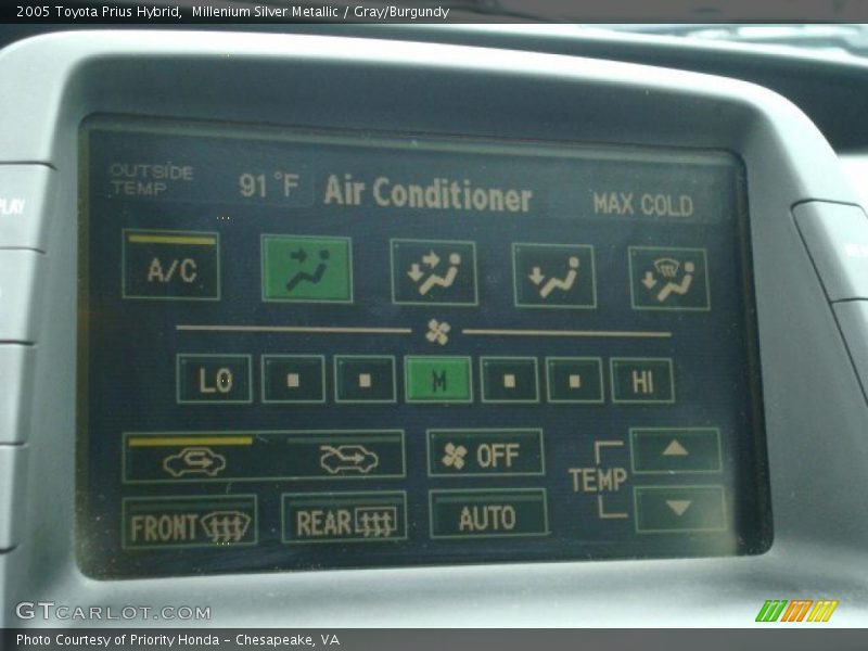 Millenium Silver Metallic / Gray/Burgundy 2005 Toyota Prius Hybrid