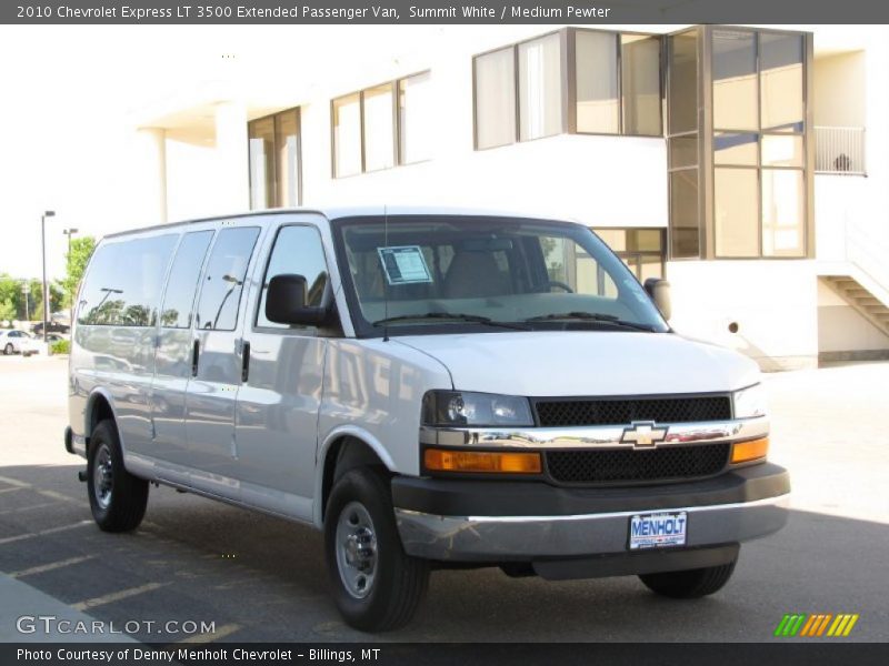 Summit White / Medium Pewter 2010 Chevrolet Express LT 3500 Extended Passenger Van
