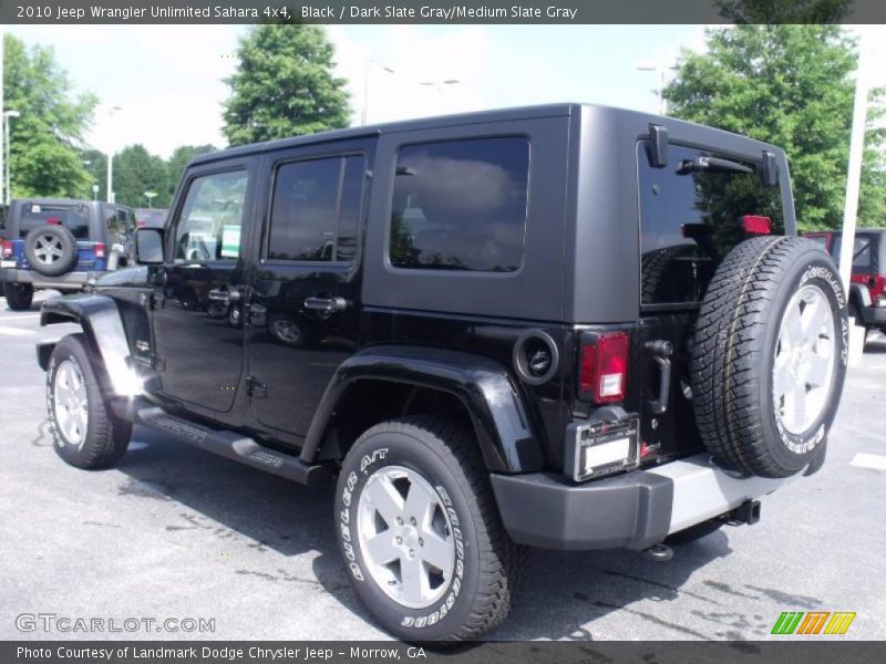 Black / Dark Slate Gray/Medium Slate Gray 2010 Jeep Wrangler Unlimited Sahara 4x4