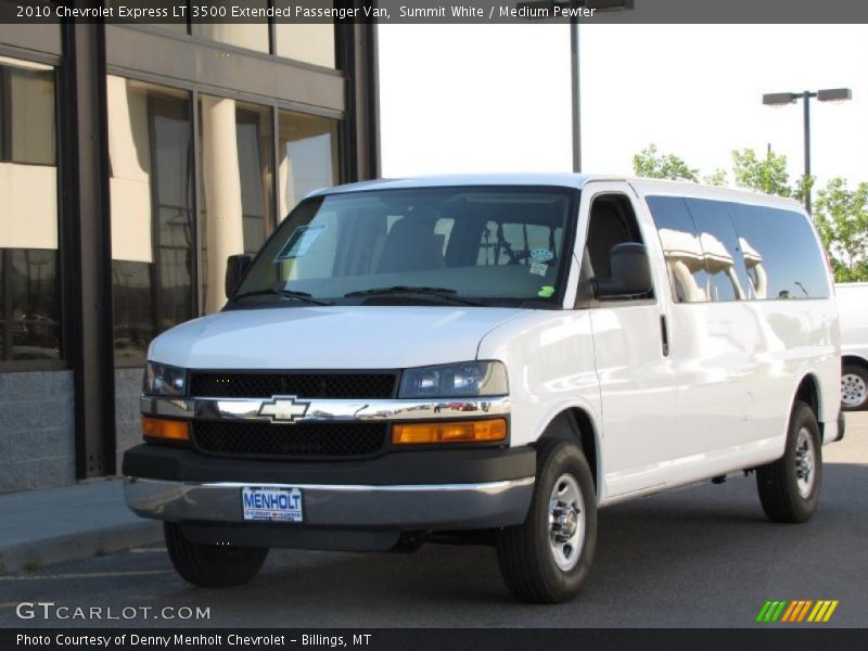 Summit White / Medium Pewter 2010 Chevrolet Express LT 3500 Extended Passenger Van
