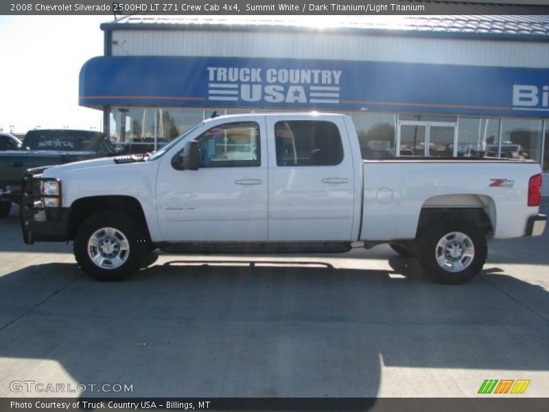 Summit White / Dark Titanium/Light Titanium 2008 Chevrolet Silverado 2500HD LT Z71 Crew Cab 4x4