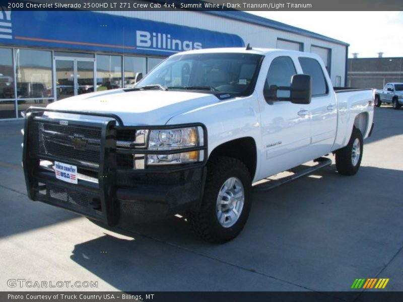 Summit White / Dark Titanium/Light Titanium 2008 Chevrolet Silverado 2500HD LT Z71 Crew Cab 4x4